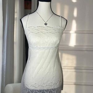 Vintage Victoria's Secret bridal white eyelet White Lace Camisole